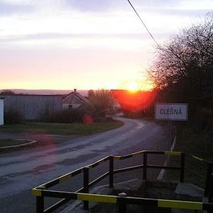Západ slunce nad Olešnou