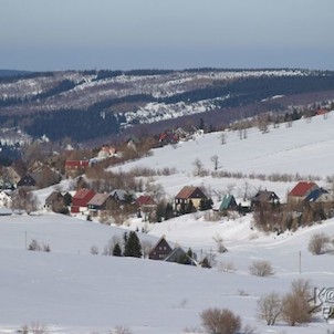 zimní pohled na město