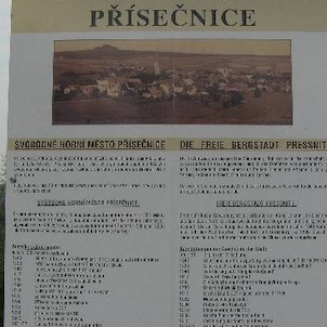 Přísečnice, informační tabule o historii města Přísečnice