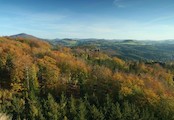 výhled z Rudolfova kamene, směrem k Mariině skále