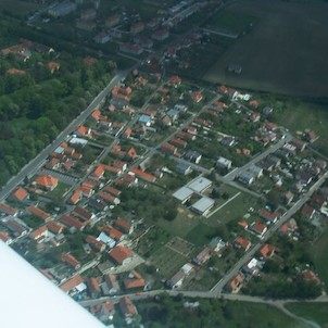 Letecký snímek Horní Beřkovice 2004