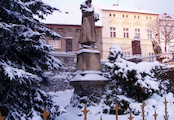 Třebívlice - socha J. A. Komenský