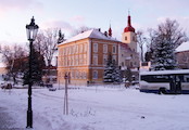 Třebívlice - škola a Kostel