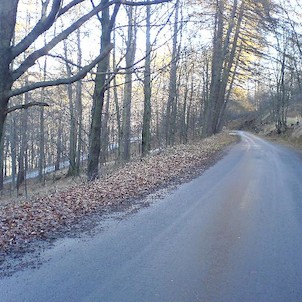 Silnice Telnice - Adolfov, V zimě neprůjezdná.