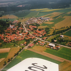 letecký snímek obce