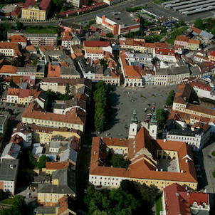 Centrum Uherského Hradiště z ptačí perspektivy