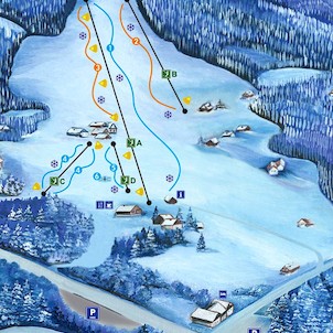 Mapa Ski areálu Sachovka