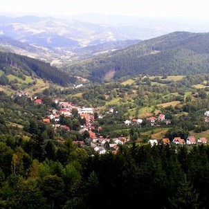 Celkový pohled na Zděchov z vysílače
