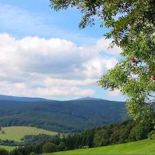 Pod Anenským vrchem - výhled na Praděd