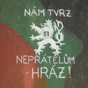 Nápis na jednom z bunkrů