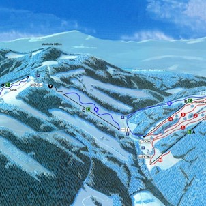 Mapa Ski areáli Grúň - SKI MSA