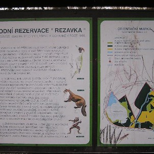 Rezavka - infiormační tabule, Rezavka - infiormační tabule, detail