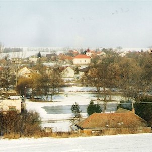 Obec v zime