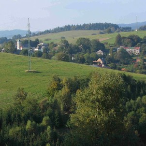 Pohled od lyžařského vleku