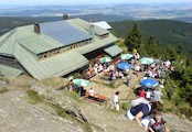 Horská chata na vrcholu Ostrého na Šumavě