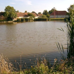 Rybník, rybník ve středu obce
