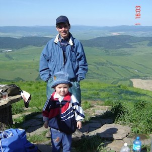 malý turista na Čiernej kope