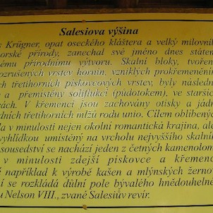 Salesiova výšina, informační tabule