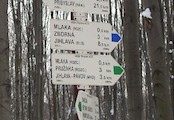 Detail rozcestníku Vysoký Kámen